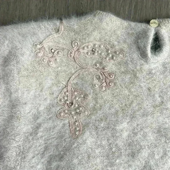 🔥ALISON H.🔥 | Vintage light pink angora rabbit hair short sleeve sweater - Picture 12 of 12